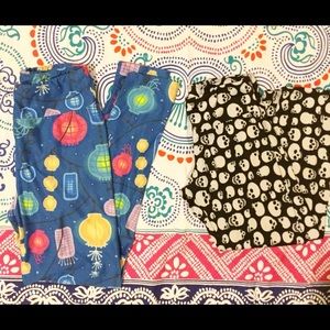 Lantern/skull Exercise Leggings pair